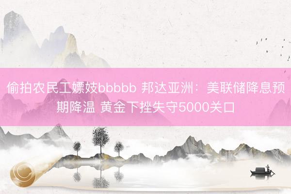 偷拍农民工嫖妓bbbbb 邦达亚洲：美联储降息预期降温 黄金下挫失守5000关口