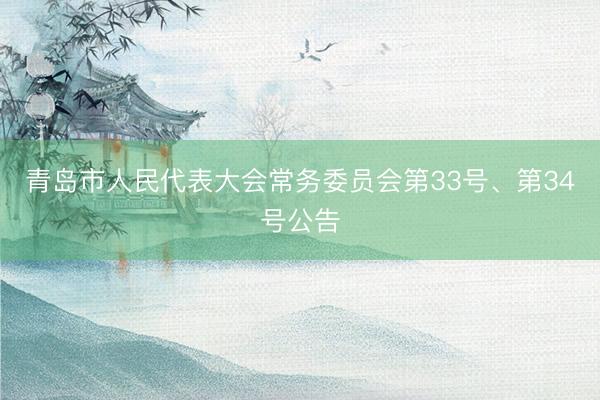 青岛市人民代表大会常务委员会第33号、第34号公告