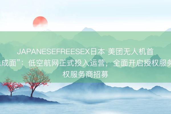 JAPANESEFREESEX日本 美团无人机首次“连线成面”：低空航网正式投入运营，全面开启授权服务商招募