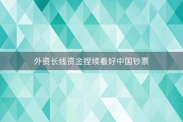 外资长线资金捏续看好中国钞票