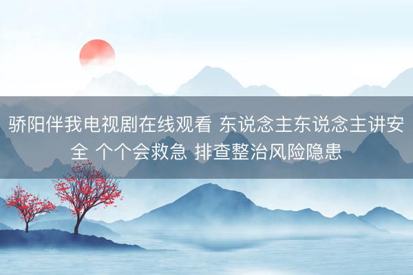 骄阳伴我电视剧在线观看 东说念主东说念主讲安全 个个会救急 排查整治风险隐患